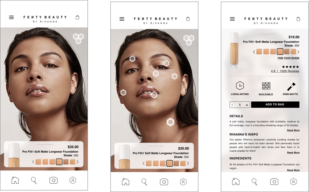 Fenty Beauty brand meets experience screens